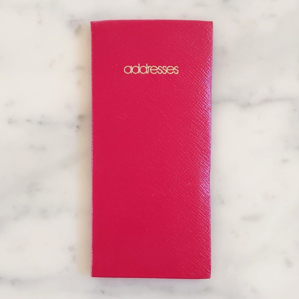 RARE FIND! NWOT. Vintage Leathersmith Red Leather Cover Addresses Book.